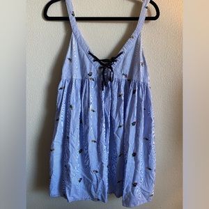 Zara striped dress with flowers!